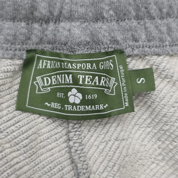 Denim Tear Grey Sweatpants with White Florals Unisex
